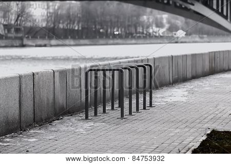 Rack For Bike On The Promenade
