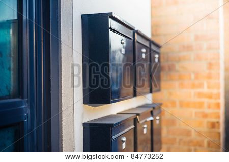 Letterboxes At Sunset