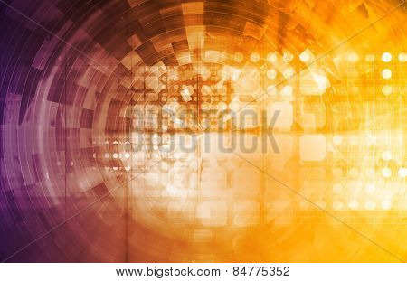 Projecting the Future in a Digital Art Abstract