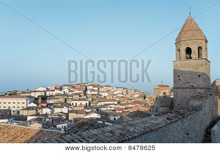 Panoramaudsigt over Bovino. Apulien. Italien.