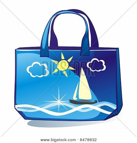 geïsoleerde gekleurde tas