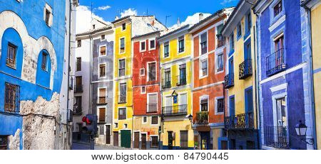 colors of mediterranean towns series - streets of Cuenca, Spain