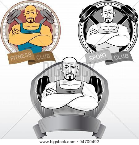 Man Fitness Sport Athletics Bodybuilding Powerlifting Club Medal