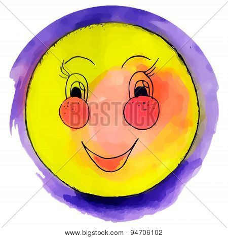 Solar pancake watercolor