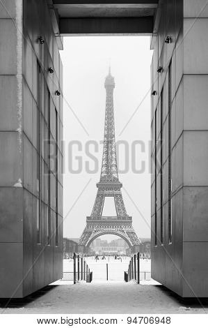 Eiffel Tower Under The Snow