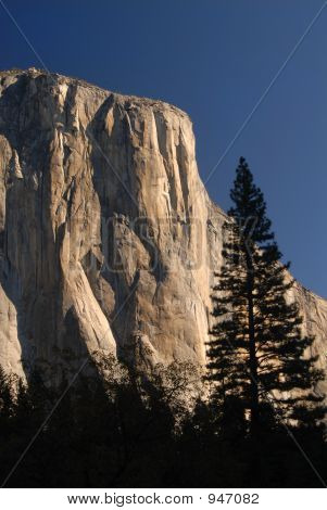 Ochtend zon raken El Capitan In het Yosemite Nationaal Park