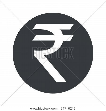 Monochrome round rupee icon
