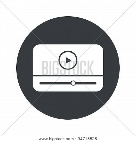 Monochrome round mediaplayer icon