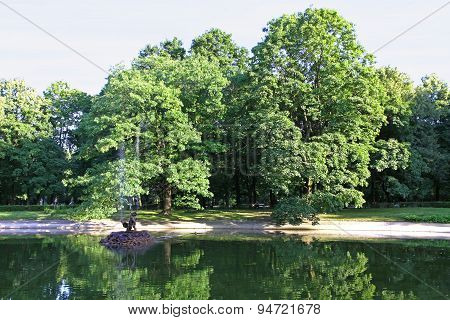 Saxon Garden - Public Park In The City Center Of Warsaw, Poland