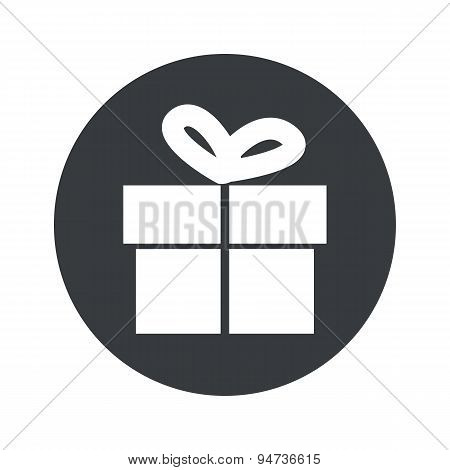 Monochrome round gift icon