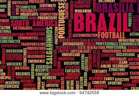 Brazil as a Country Abstract Art Concept background