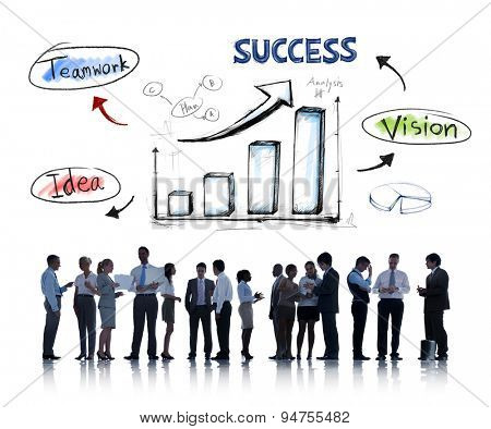Business People Strategy Success Team Discussion Brainstorming Concept