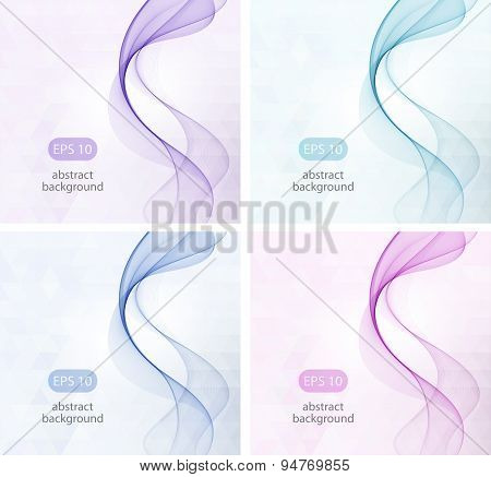 Abstract color wave design element