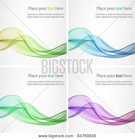 Abstract color wave design element