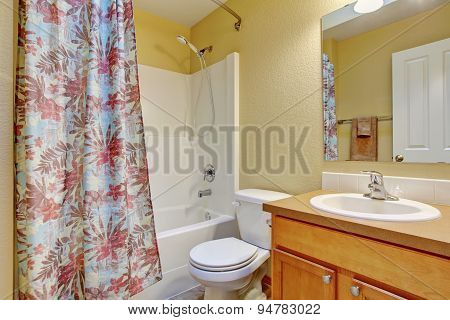 Traditional Bathroom With Shower Bath.
