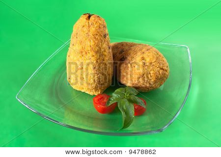 Plate With Arancini