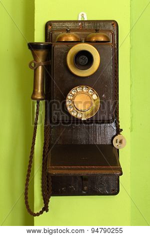 Classic Wood Telephone Hanging