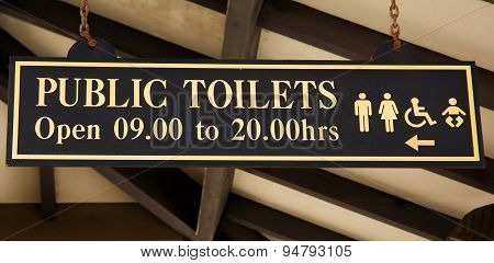 Signboard Of Toilette