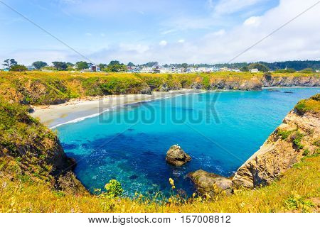 Cove Azure Water Mendocino Main Street Houses H