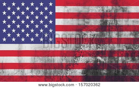 Grunge USA Flag. USA flag texture background