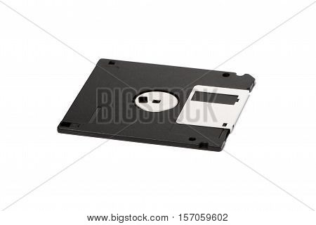 One Black And Silver Floppy Disk