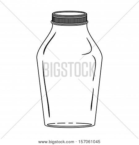 Mason jar icon. Retro vintage and decoration  theme. Isolated design. Vector illustration