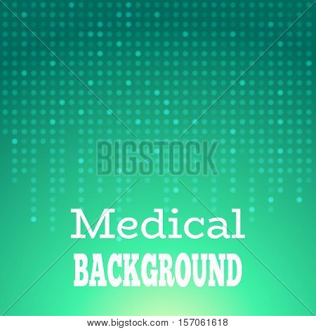 Green blur pattern vector illustration. Medical wallpaper structured background - abstract sparkling circles on green sparkling background. Glowing dots pattern on green shining background