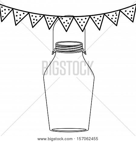Mason jar icon. Retro vintage and decoration  theme. Isolated design. Vector illustration