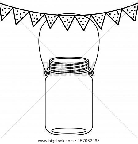 Mason jar icon. Retro vintage and decoration  theme. Isolated design. Vector illustration