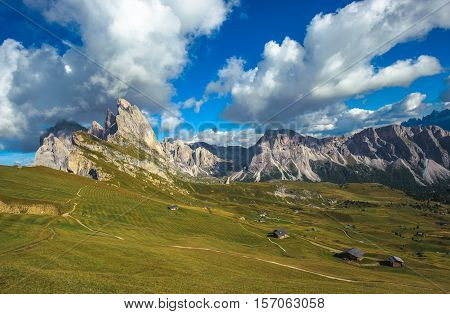 Seceda Peak, Odle Mountain Range, Gardena Valley, Dolomites, Italy