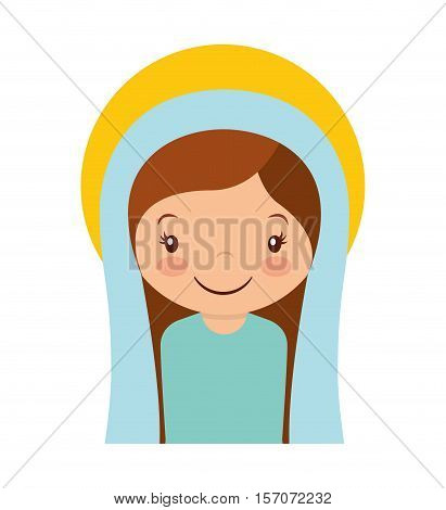 mary vigin manger character vector illustration design