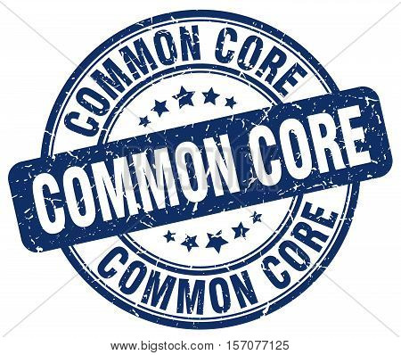 common core. stamp. square. grunge. vintage. isolated. sign