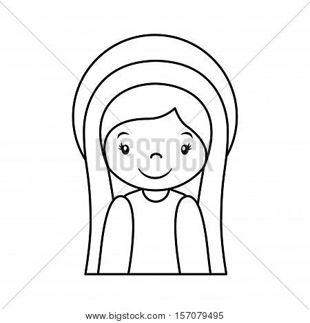 mary vigin manger character vector illustration design