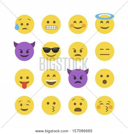 Flat style abstract simple and colorful collection