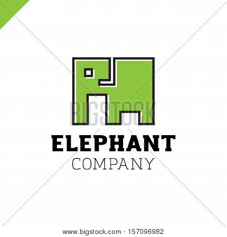 Elephant Emblem For Your Business. Company Logo Design.
