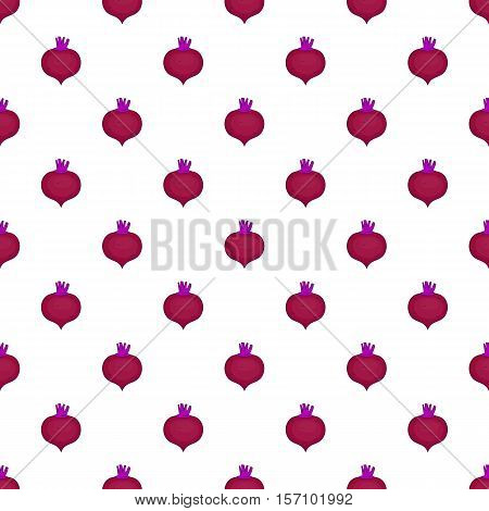 Beetroot pattern. Cartoon illustration of beetroot vector pattern for web