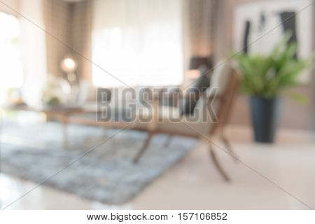 Blur Imgae Of Modern Living Room