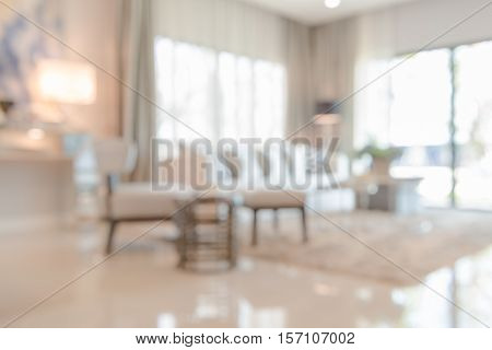 Blur Imgae Of Modern Living Room