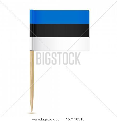 Estonia flag. Flag toothpick 10eps. Isolated on white background