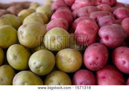 Papas verdes y rojos