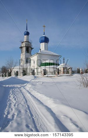Orthodoxy church in winter season, Kasimov, Russia