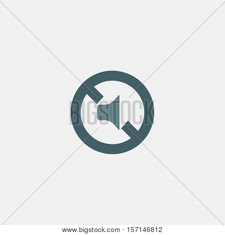 mute icon vector isolated on white background. mute volume vector icon