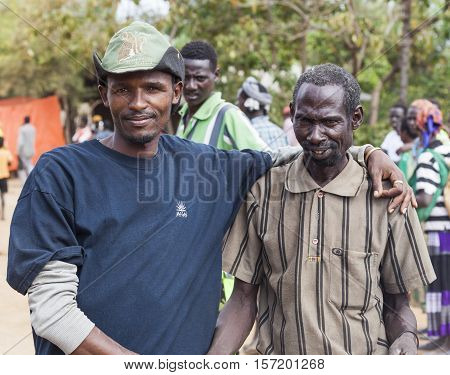 People At Village Market. Bonata. Omo Valley. Ethiopia.