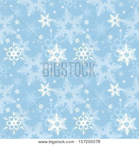 Holiday seamless background with snowflakes