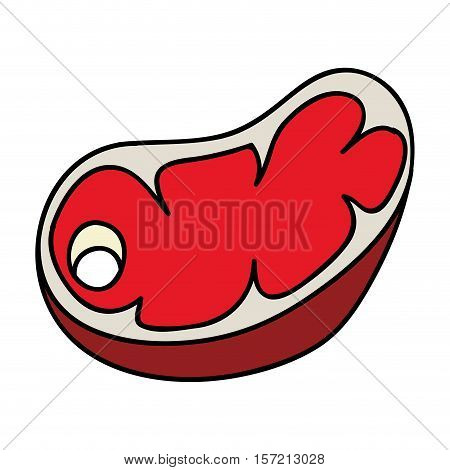meat steak icon image vector illustration design