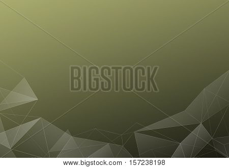 Abstract polygonal low poly yellow black background with connecting lines