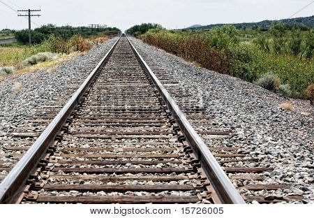 Schiene-Straße-Perspektive-Hintergrund