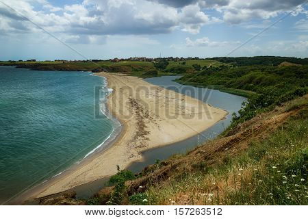Cloudy day at Veleka river estuary, Sinemorets village, Bulgaria