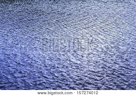 Closeup blue water wave for nature background