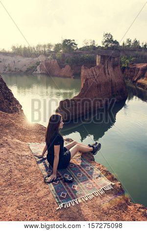 Woman Travel Backpacker Adventure Concept